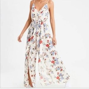 American Eagle Wrap Tie Waist Floral Jumpsuit